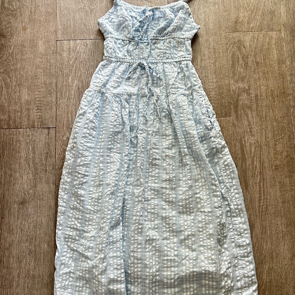 Gingham Light Blue Elastic Waistband